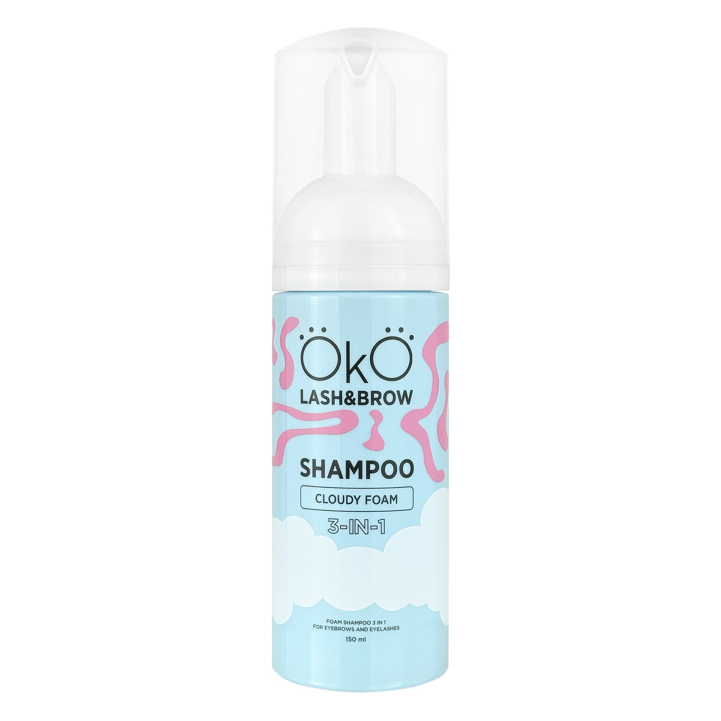 OkO lash&brow Shampoo Cloudy Foam 3 in 1 -150ml
