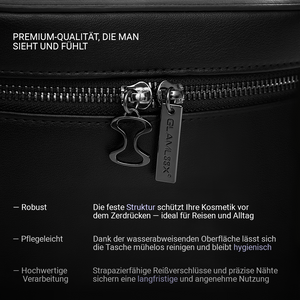 Organisierte Beauty Bag mit speziellen Fächern für Lash Lifting Zubehör und Kosmetikprodukte