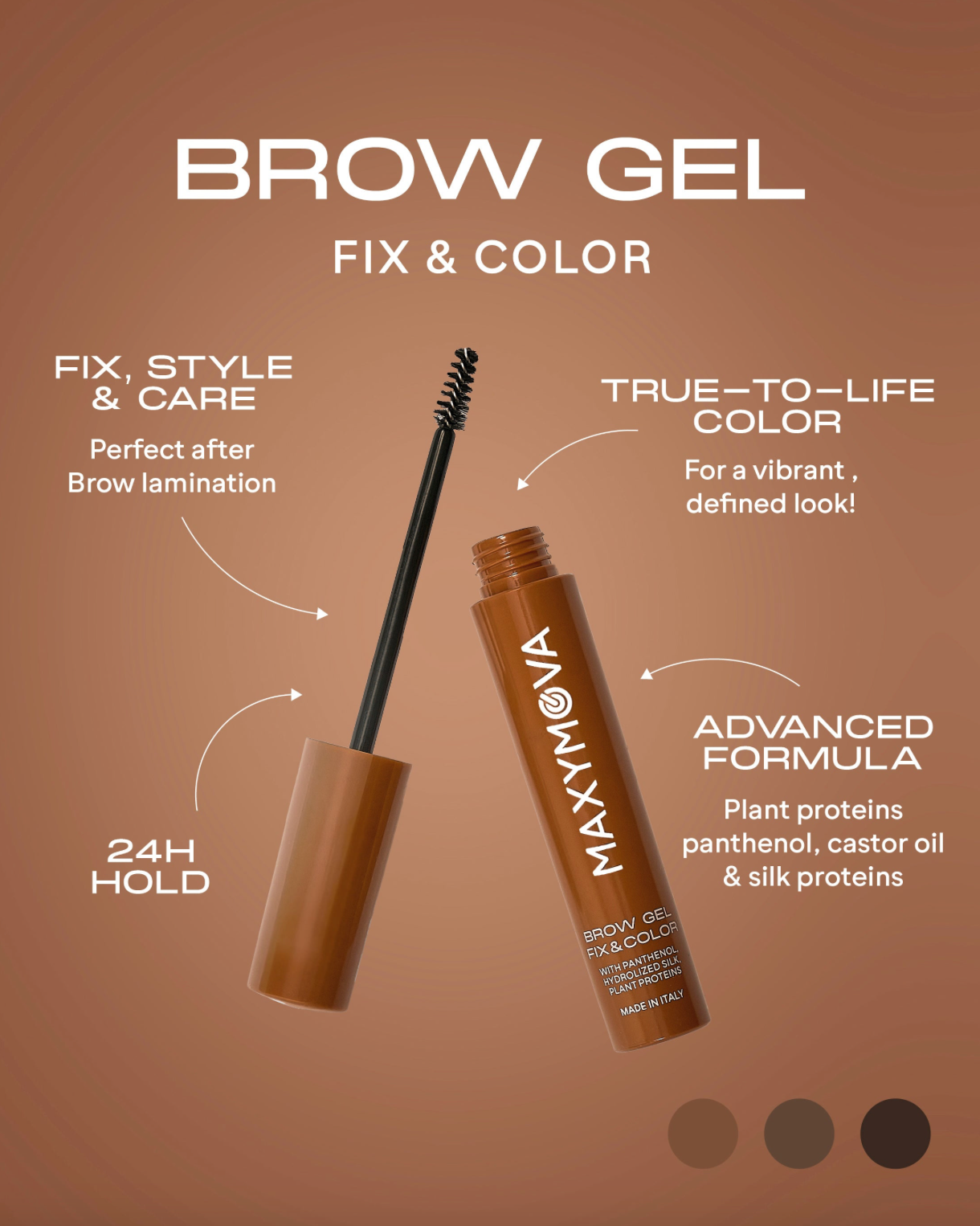 MAXYMOVA BROW GEL FIX&GO & FIX&COLOR
