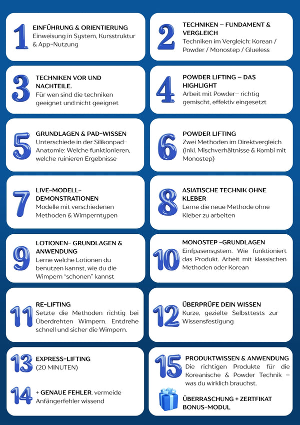 Module Korean Lash Lifting online kurs