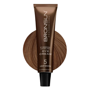 Augenbrauen Wimpernfarbe Hybrid CREAM DYE Light Brown #05 von BRONSUN® 15 ml