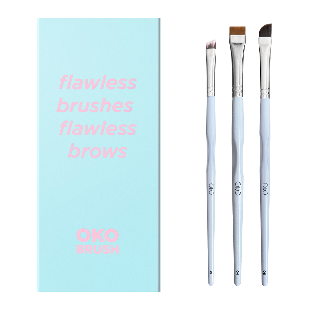 OkO lash&brow Pinsel Set "Flawless Brushes Flawless Brows"