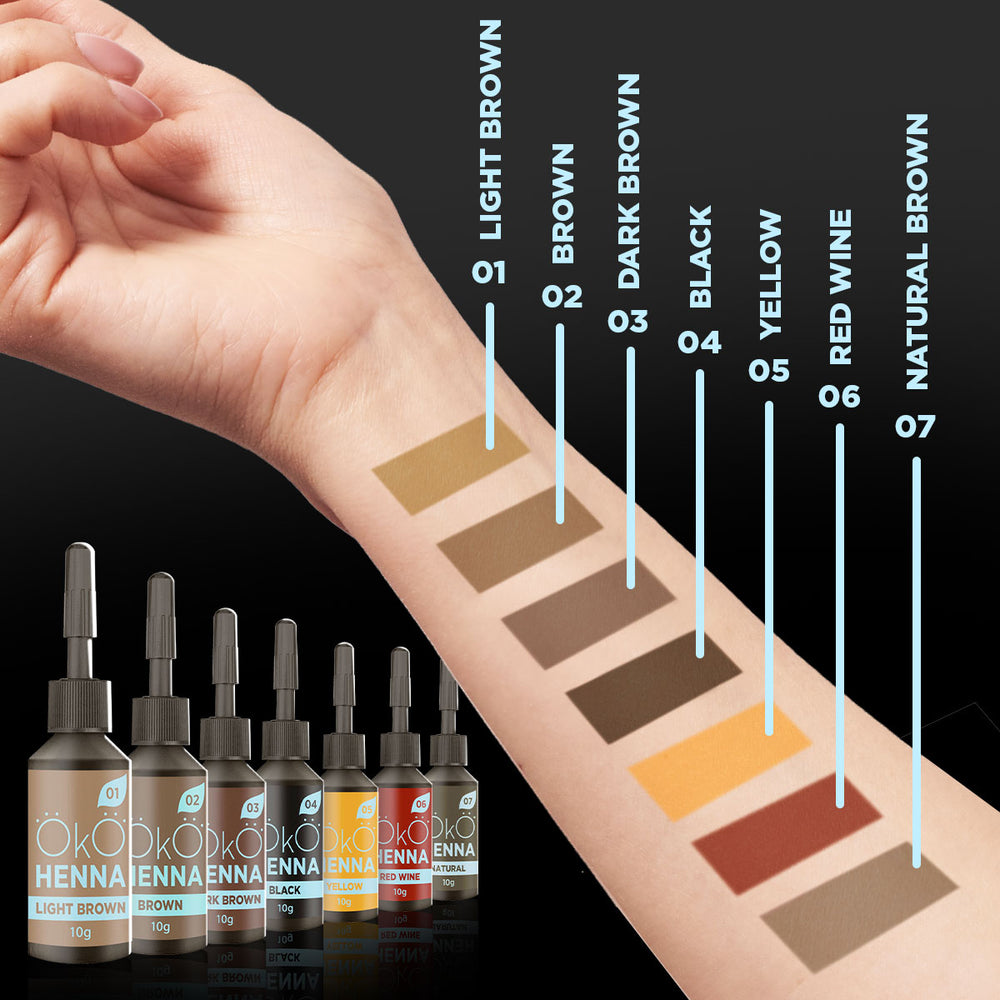 Augenbrauenfarbe BROW HENNA Set - OkO Lash&Brow®
