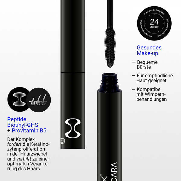 Wimpern Pflege Mascara mit Widelash™ – 8 ml schwarze Tube mit feiner Bürste

