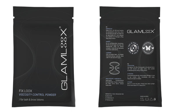 Wimpernlifting Kleber - Glueless Powder FixLoox von GLAMLOOX® - 5ml - Wimpernlifting Pulver