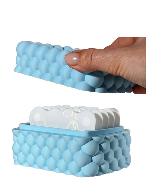 ORGANIZER BOX  FÜR SILIKON PADS Lashmaker babyblau / schwarz  - Katya Vinog®