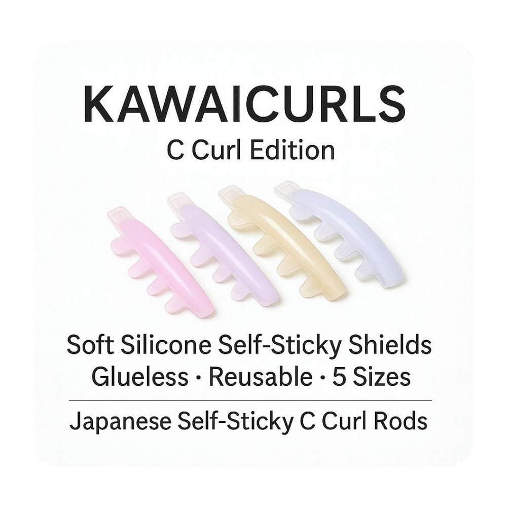 Kawaicurls - Silikonpads 5 Größen C Curl Glueless