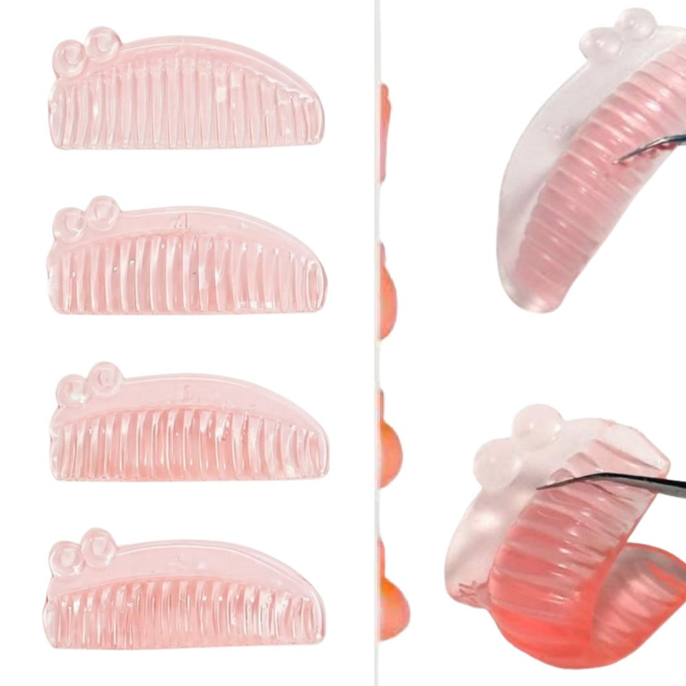Comb - gerippte Lashlifting Pads  4 Größen  Glueless Koreanlashlifting