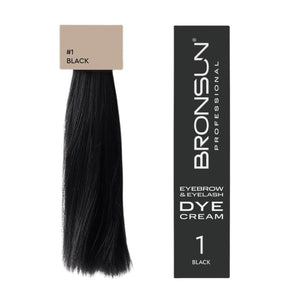 BRONSUN Augenbrauen Wimpernfarbe CREAM DYE Black #01