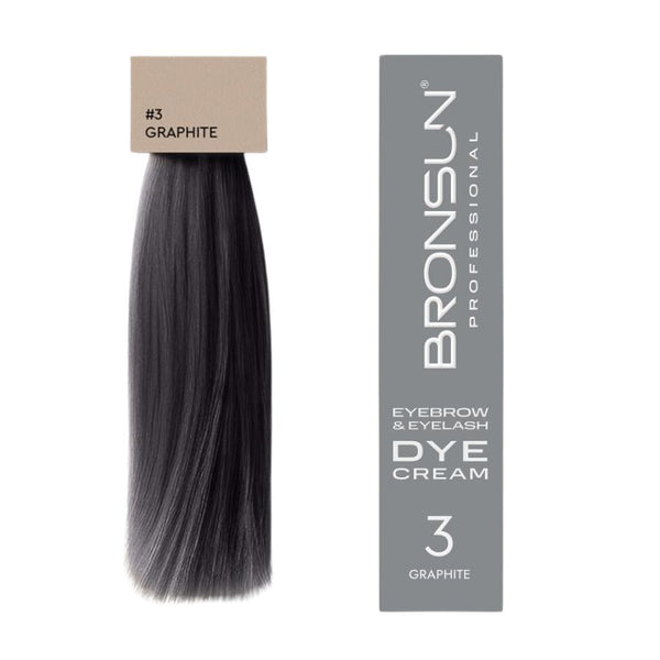 Augenbrauen Wimpernfarbe CREAM DYE Graphite #03 von BRONSUN® 15 ml