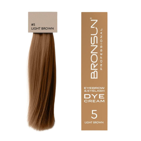 Augenbrauen Wimpernfarbe CREAM DYE Light Brown #05 von BRONSUN® 15 ml