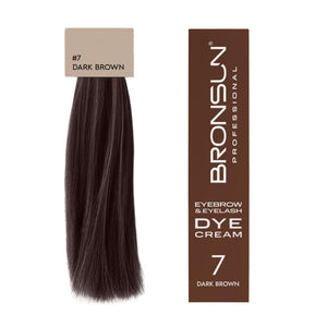 Augenbrauen Wimpernfarbe CREAM DYE Dark Brown #07 von BRONSUN® 15 ml