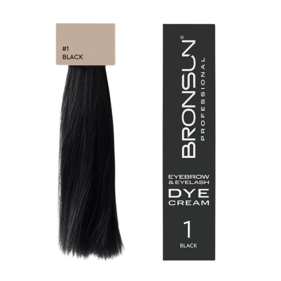 BRONSUN Hybrid Dye Cream Farbe 1 Black Augenbrauenfarbe