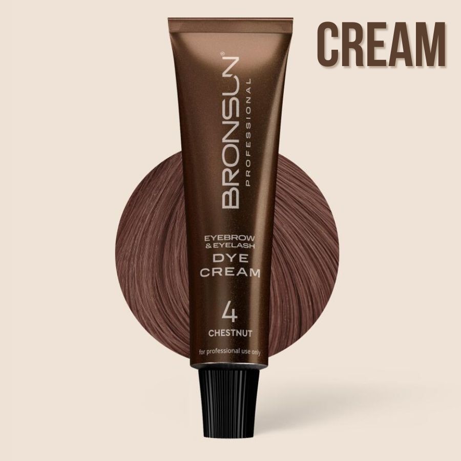 BRONSUN Hybrid Dye Cream Farbe 4 Chestnut Augenbrauenfarbe