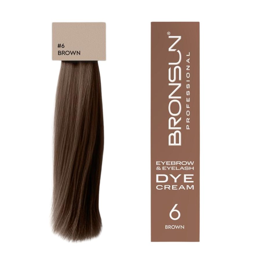 BRONSUN Hybrid Dye Cream Farbe 6 Brown Augenbrauenfarbe