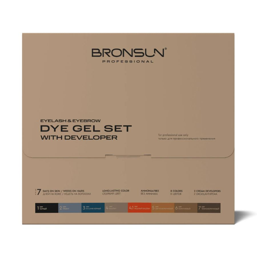 Augenbrauen Farbe Set von BRONSUN - DYE GEL SET + Leitfaden zur Farbtheorie eBook GRATIS