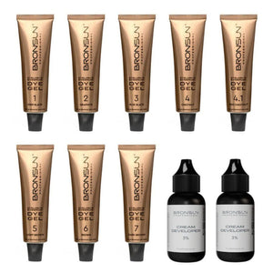 Augenbrauenfarbe Set Hybridfarbe Gelfarbe BRONSUN mit Entwickler Produkte