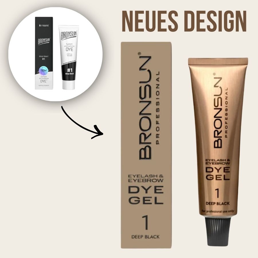 Augenbrauen Wimpern Gelfarbe DYE Deep Black #1  – BRONSUN®