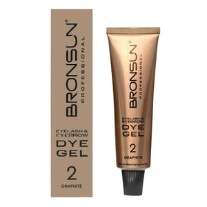 BRONSUN Hybrid Dye Gel Farbe 2 graphite Augenbrauenfarbe Verpackung