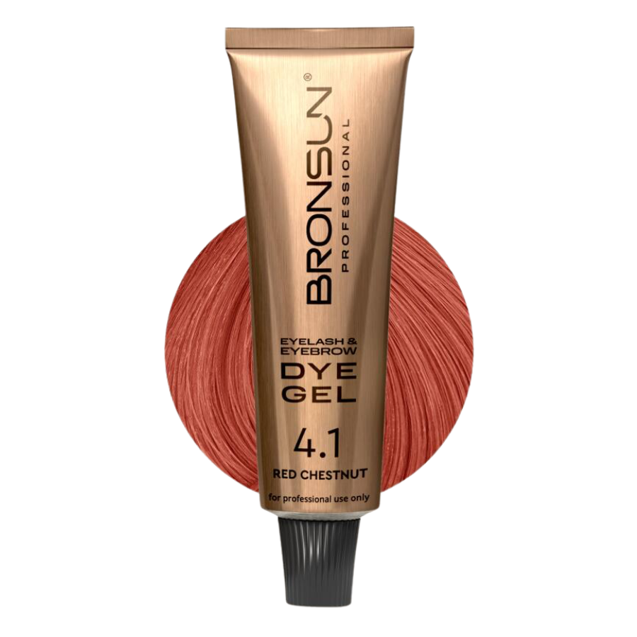 Augenbrauen Wimpern Gelfarbe DYE Red Chestnut #4.1 -BRONSUN®