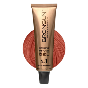 Augenbrauen Wimpern Gelfarbe DYE Red Chestnut #4.1 -BRONSUN®