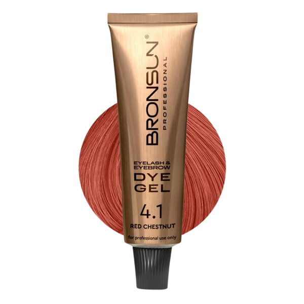 Augenbrauen Wimpern Gelfarbe DYE Red Chestnut #4.1 -BRONSUN®