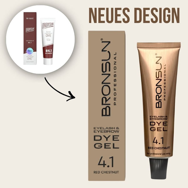 Augenbrauen Wimpern Gelfarbe DYE Red Chestnut #4.1 -BRONSUN®