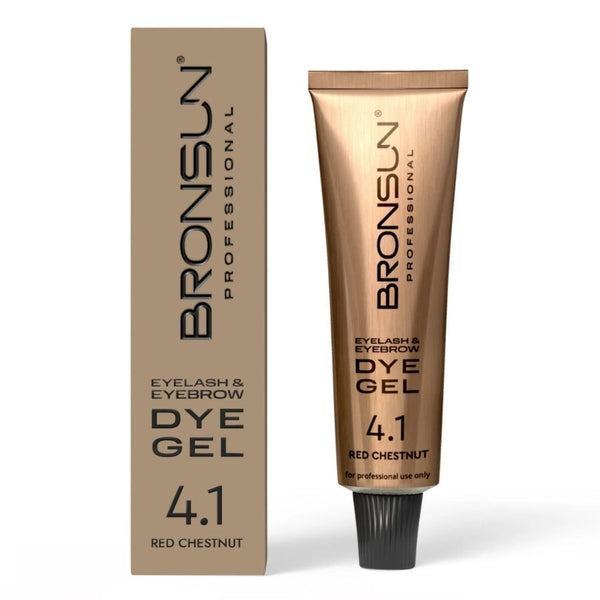 BRONSUN Hybrid Dye Farbe 4.1 red chestnut Augenbrauenfarbe Verpackung