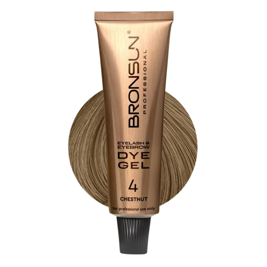 Augenbrauen Wimpern Gelfarbe DYE Chestnut #4 -BRONSUN®