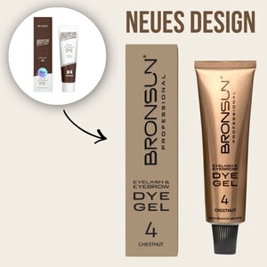 Augenbrauen Wimpern Gelfarbe DYE Chestnut #4 -BRONSUN