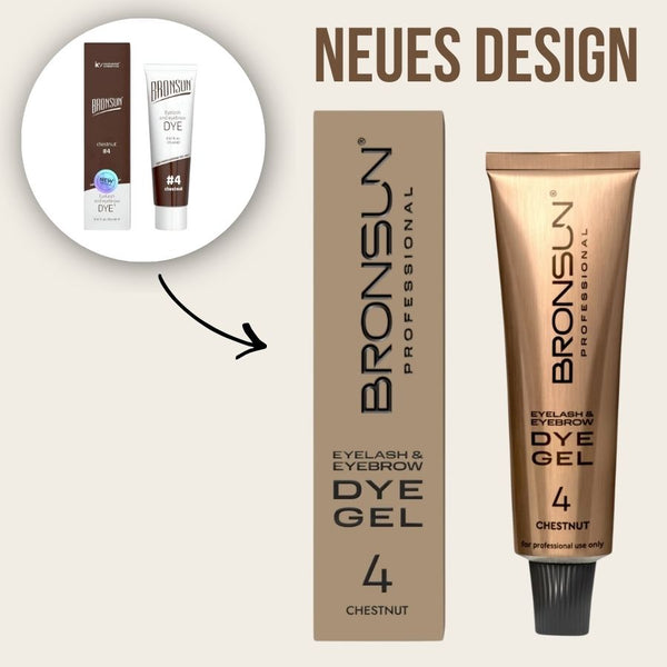Augenbrauen Wimpern Gelfarbe DYE Chestnut #4 -BRONSUN