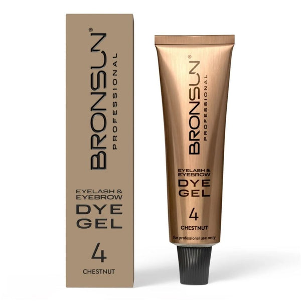 BRONSUN Hybrid Dye Gel Farbe 4 Chestnut Augenbrauenfarbe Verpackung
