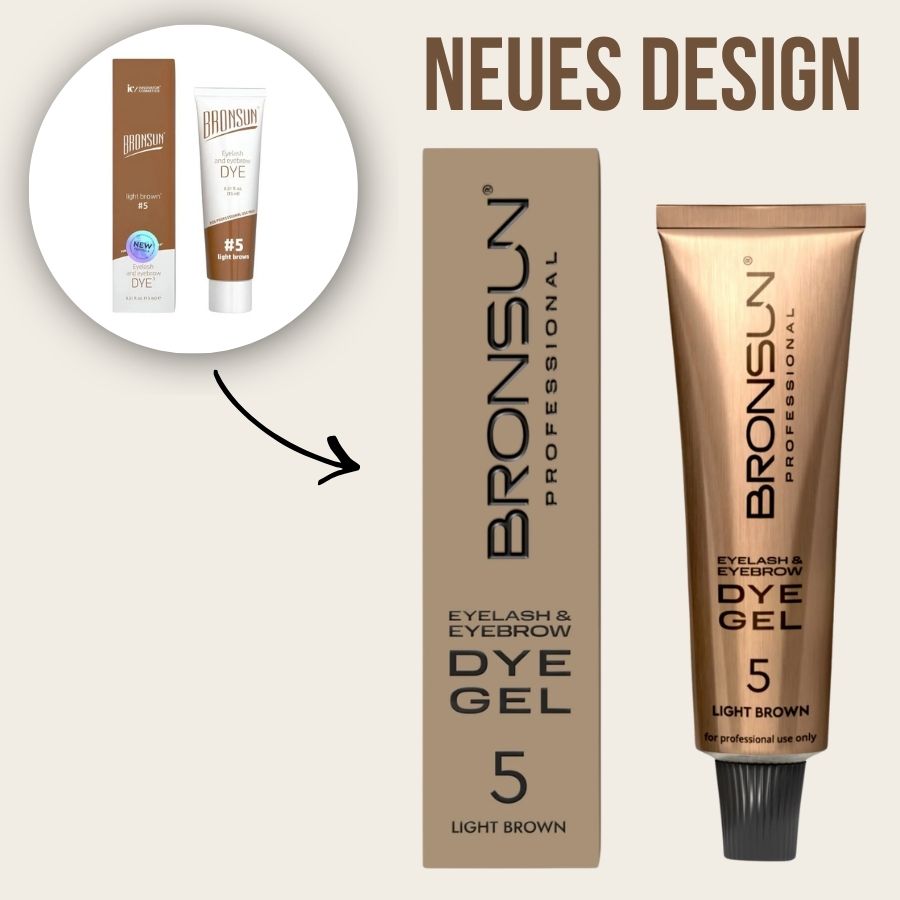 Augenbrauen Wimpern Gelfarbe DYE Light Brown #5 - BRONSUN®