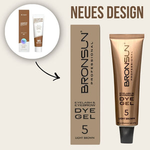 Augenbrauen Wimpern Gelfarbe DYE Light Brown #5 - BRONSUN