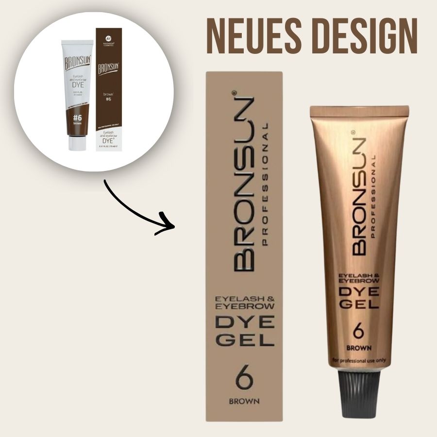 Augenbrauen Wimpern Gelfarbe DYE Brown #6 -BRONSUN®