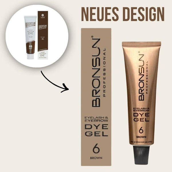 Augenbrauen Wimpern Gelfarbe DYE Brown #6 -BRONSUN