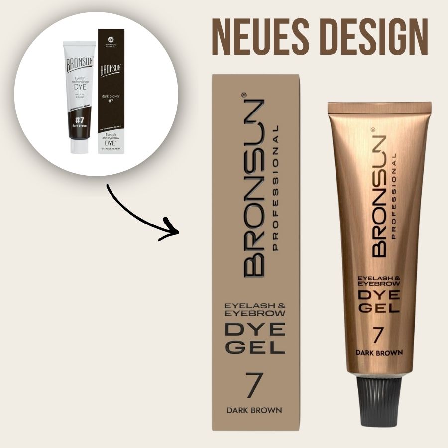 Augenbrauen Wimpern Gelfarbe DYE Dark Brown #7 - BRONSUN®