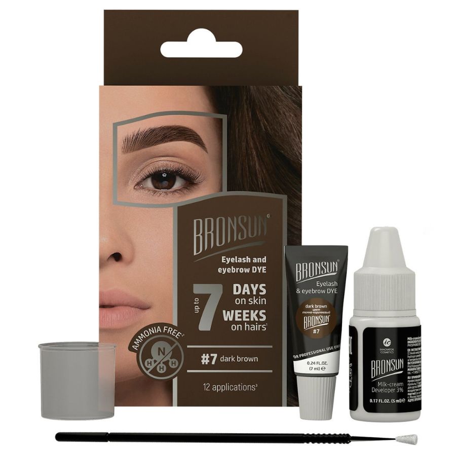 Augenbrauenfarbe Home Kit Dark Brown #7 - BRONSUN®