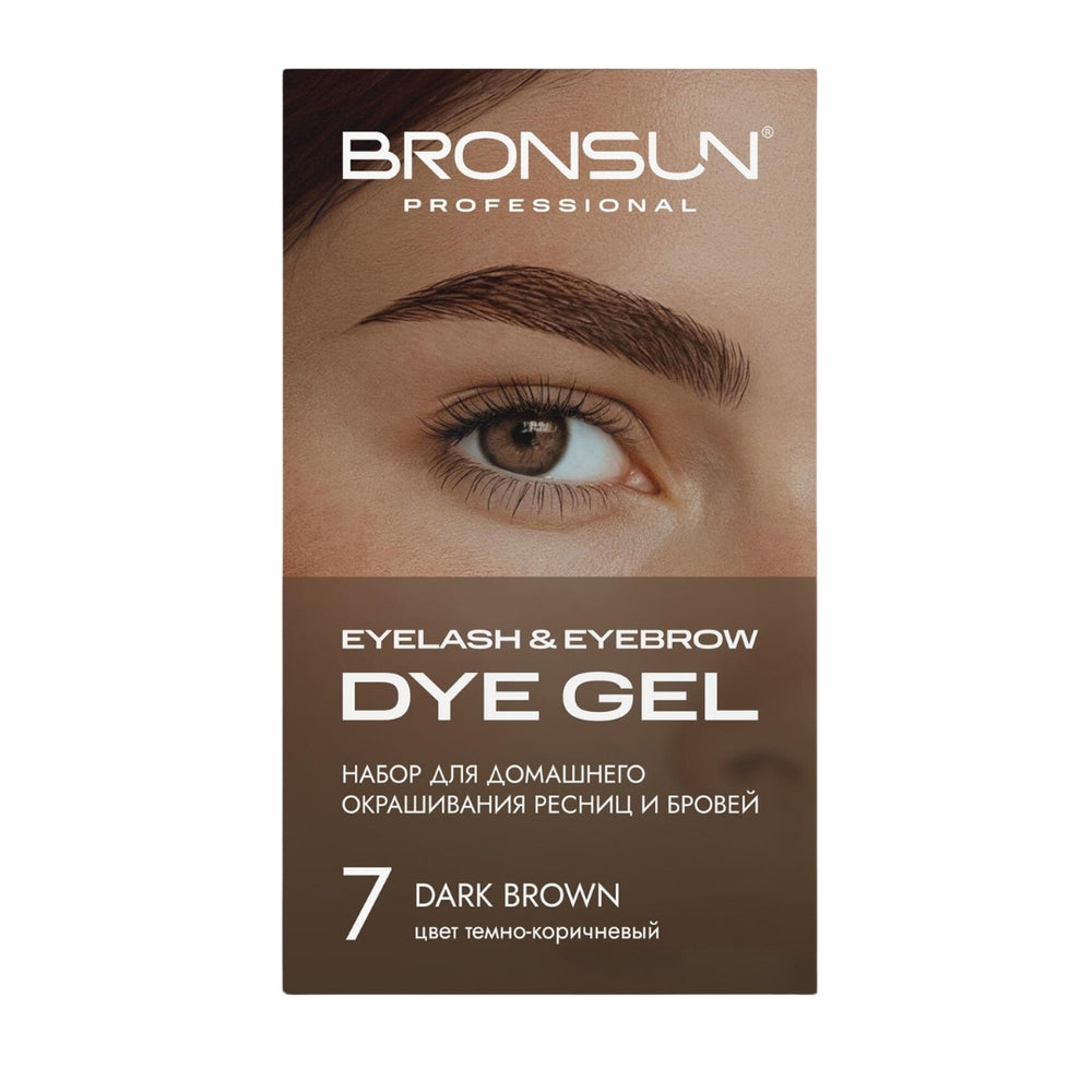 Augenbrauenfarbe Home Set BRONSUN  Hybrid Dye Gel Farbe 7 Dark Brown