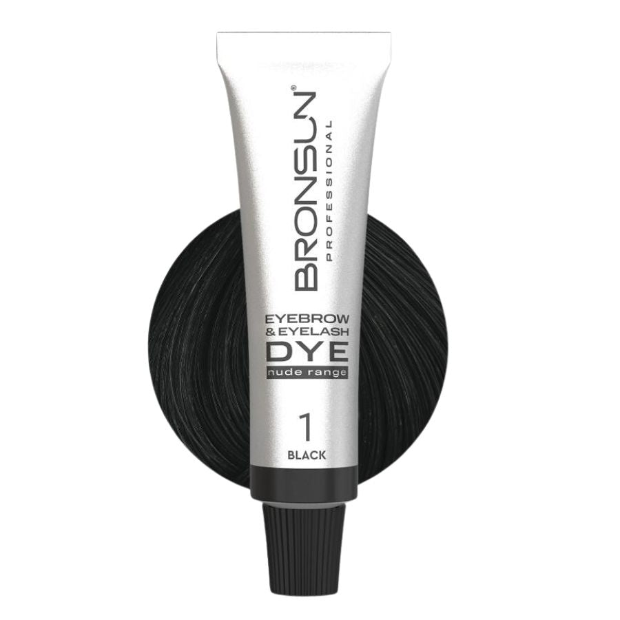 NUDE RANGE Black #1 Cremefarbe für Augenbrauen & Wimpern  | Natürliche Farbergebnisse von BRONSUN®