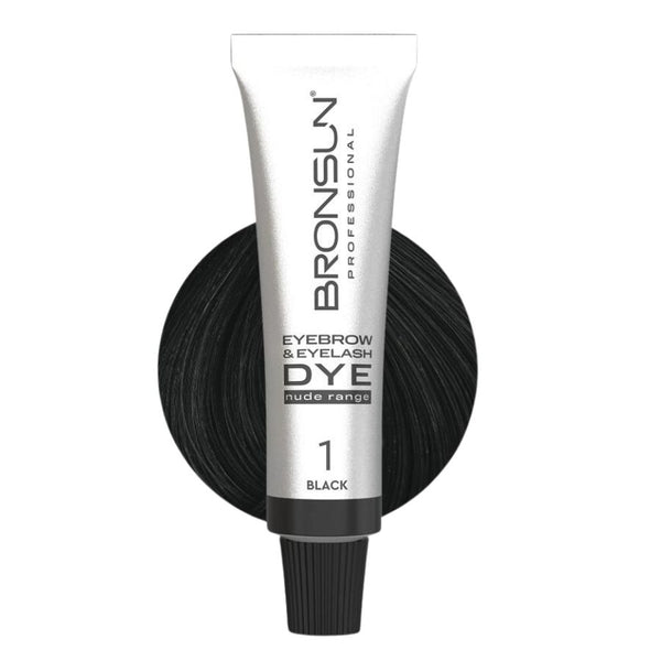 NUDE RANGE Black #1 Cremefarbe für Augenbrauen & Wimpern  | Natürliche Farbergebnisse von BRONSUN®