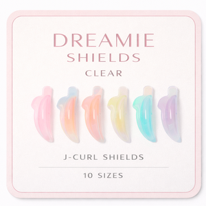Dreamies Clear - Silikonpads 10  Größen J Curl Glueless Koreanlashlifting