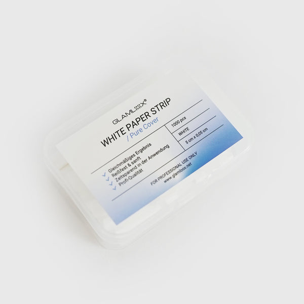 pure White Paper Strips 1.000 Stk. mit Cover Effekt - Papier Kompensator