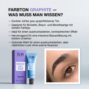 Augenbrauenfarbe Gel Tint - Graphite von ÉLAN 20ml