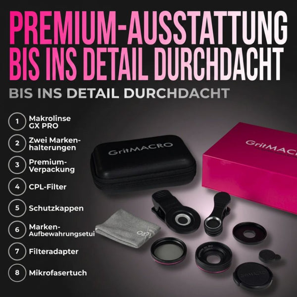 GritMACRO GX Pro Macrolinse für Smartphones