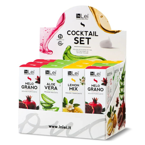 Wimpern- & Brauenreiniger Reinigungsschaum Set "Cocktail" von InLei® - Thekendisplay