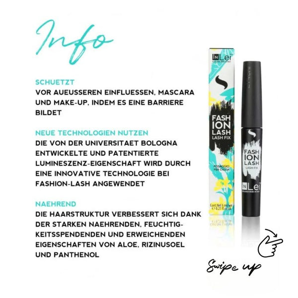 InLei® FASHION LASH – transparente Wimperntusche mit Pflege, Schutz vor Make-up und Umwelteinflüssen, feuchtigkeitsspendend