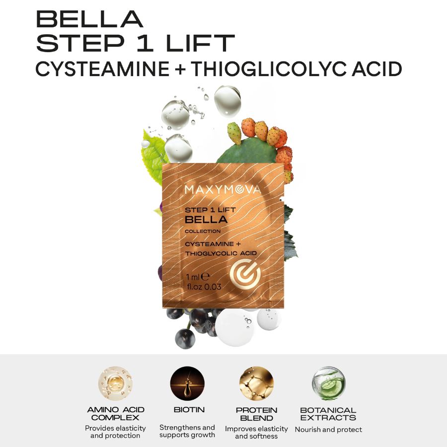 BELLA STEP 1 LIFT - Cysteamine & TGA Lash Lifting Lotion - MAXYMOVA Sachets 10 x 1ml