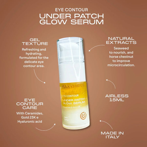 Pflegeserum für Pads unter den Augen - MAXYMOVA® Under Patch Glow Serum mit 23k Gold