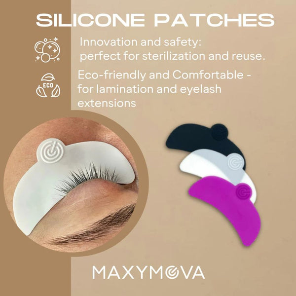 MAXYMOVA® Undereye Silikon Patches - Wiederverwendbare Augenpads für Lash Extensions & Wimpernlifting